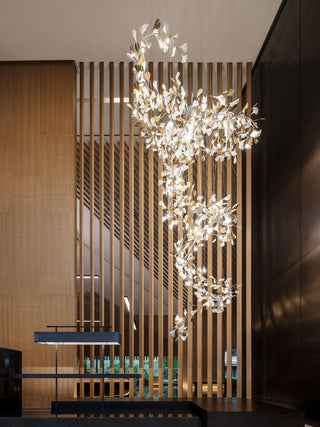 Ginkgo Natural Iron Chandelier