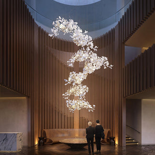 Ginkgo Natural Iron Chandelier
