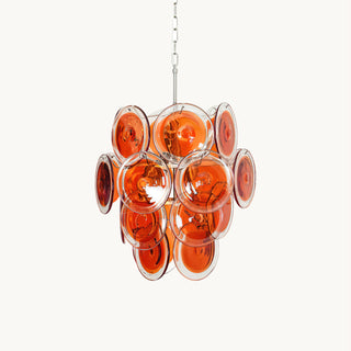 Gino Amber Glass Disc Chandelier