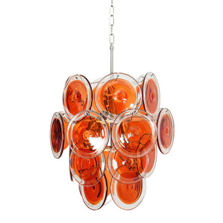 Gino Amber Glass Disc Chandelier
