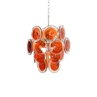 Gino Amber Glass Disc Chandelier