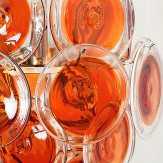 Gino Amber Glass Disc Chandelier
