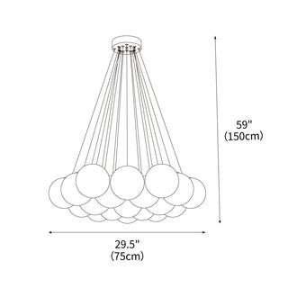 Glass Cluster Serene Glass Chandelier