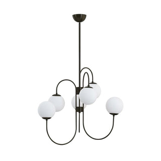 Gooseneck Contemporary Metal Chandelier