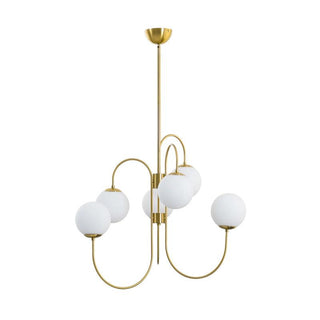 Gooseneck Contemporary Metal Chandelier