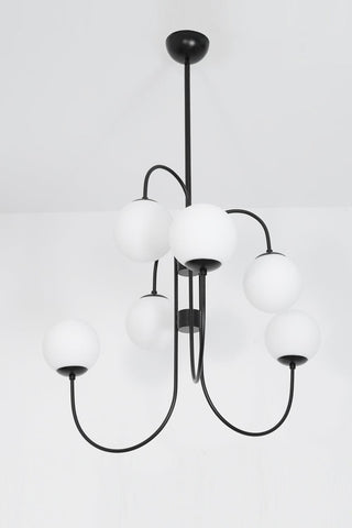Gooseneck Contemporary Metal Chandelier
