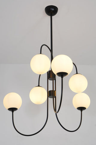 Gooseneck Contemporary Metal Chandelier