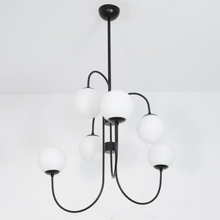 Gooseneck Contemporary Metal Chandelier