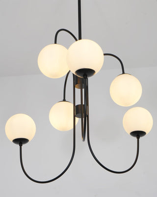 Gooseneck Contemporary Metal Chandelier