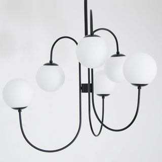 Gooseneck Contemporary Metal Chandelier
