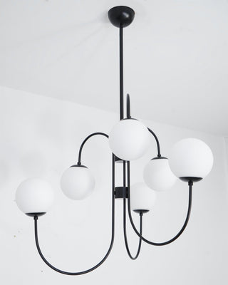 Gooseneck Contemporary Metal Chandelier
