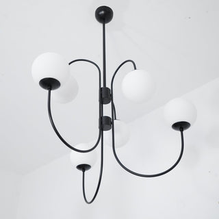Gooseneck Contemporary Metal Chandelier