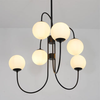 Gooseneck Contemporary Metal Chandelier