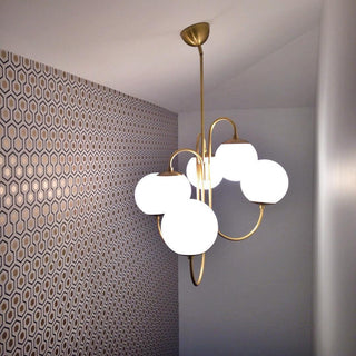 Gooseneck Contemporary Metal Chandelier