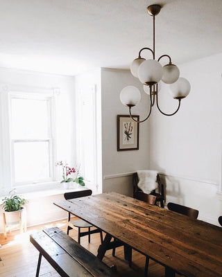 Gooseneck Contemporary Metal Chandelier