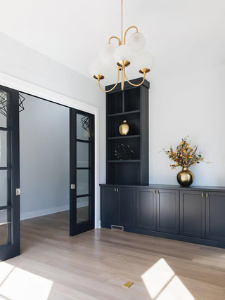 Gooseneck Contemporary Metal Chandelier