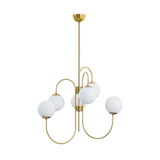 Gooseneck Contemporary Metal Chandelier