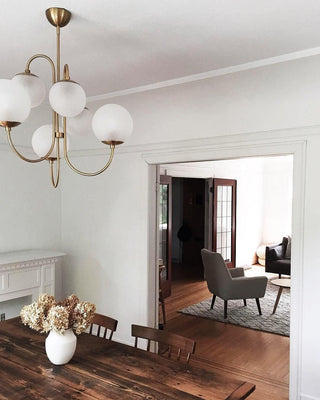 Gooseneck Contemporary Metal Chandelier