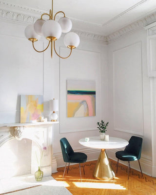 Gooseneck Contemporary Metal Chandelier