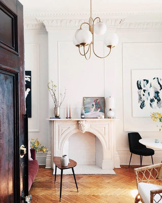 Gooseneck Contemporary Metal Chandelier