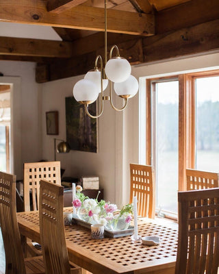 Gooseneck Contemporary Metal Chandelier