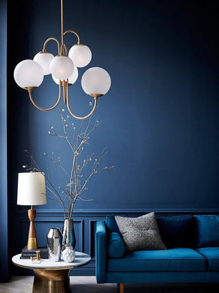 Gooseneck Contemporary Metal Chandelier
