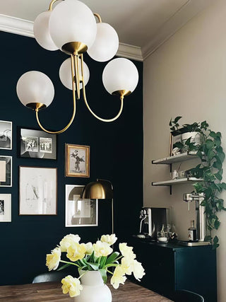 Gooseneck Contemporary Metal Chandelier
