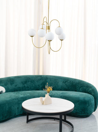 Gooseneck Contemporary Metal Chandelier
