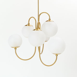 Gooseneck Contemporary Metal Chandelier