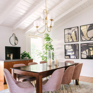 Gooseneck Contemporary Metal Chandelier