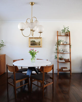 Gooseneck Contemporary Metal Chandelier