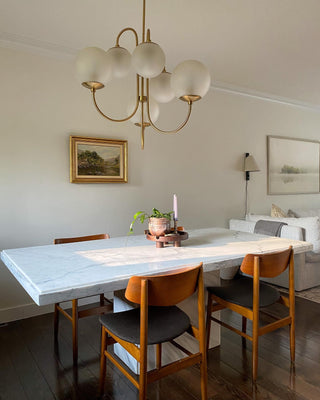 Gooseneck Contemporary Metal Chandelier