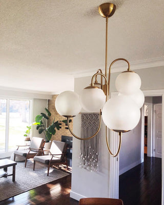 Gooseneck Contemporary Metal Chandelier