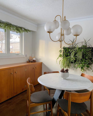 Gooseneck Contemporary Metal Chandelier