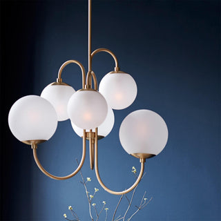 Gooseneck Contemporary Metal Chandelier