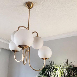 Gooseneck Contemporary Metal Chandelier