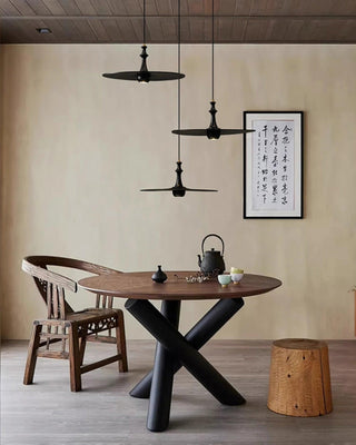 Cinder Contemporary Wood Pendant Light