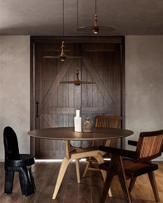 Cinder Contemporary Wood Pendant Light