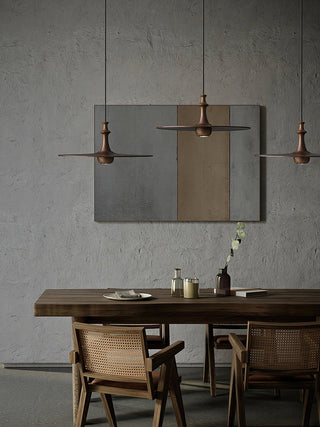 Cinder Contemporary Wood Pendant Light