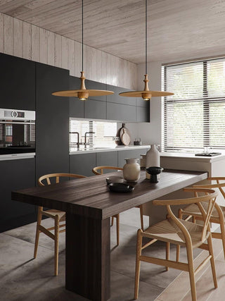 Cinder Contemporary Wood Pendant Light