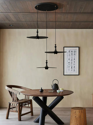 Cinder Contemporary Wood Pendant Light