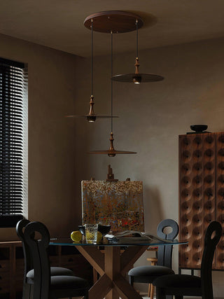 Cinder Contemporary Wood Pendant Light