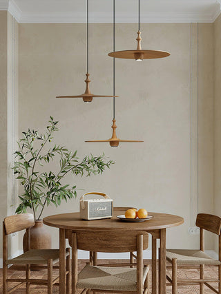 Cinder Contemporary Wood Pendant Light