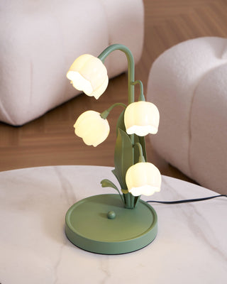 Lily Whimsical Floral Metal Table Lamp
