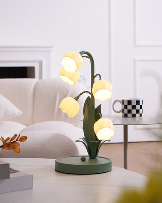 Lily Whimsical Floral Metal Table Lamp