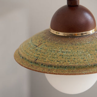 Greenfield Vintage Wood Ceramic Pendant Light