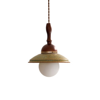 Greenfield Vintage Wood Ceramic Pendant Light
