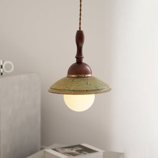 Greenfield Vintage Wood Ceramic Pendant Light