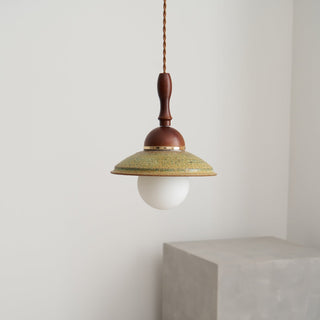 Greenfield Vintage Wood Ceramic Pendant Light
