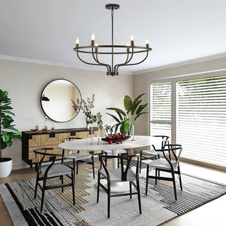 Gretchen Minimalist Circular Metal Chandelier